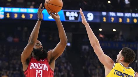 rockets vs warriors score|Rockets vs. Warriors score: James Harden's game.